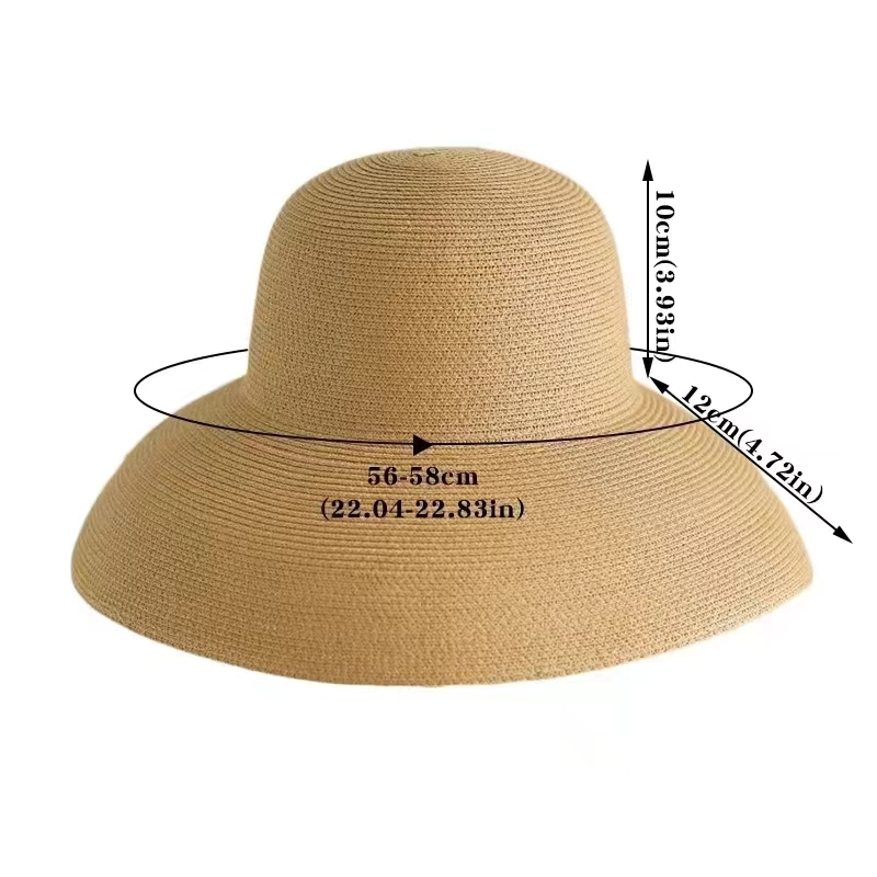 Hat Floppy Wide - 플로피 와이드 브림 여름 해변 밀짚