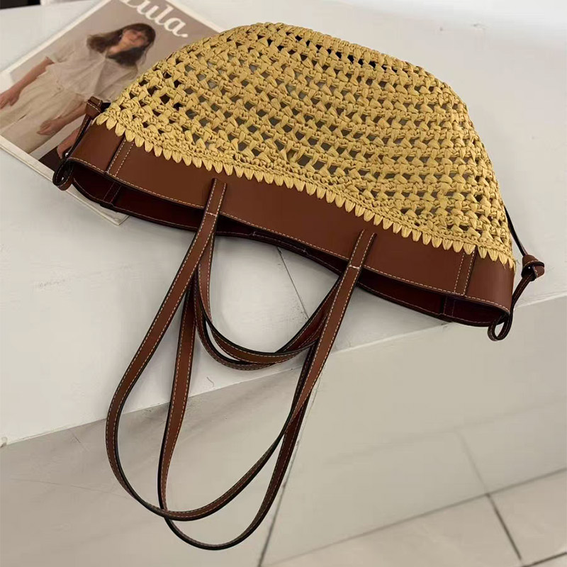 브랜드 중공 짠 비치 가방 틈새 패션 어깨 겨드랑이 가 - Crochet Bag Raffia 리뷰 및 가격