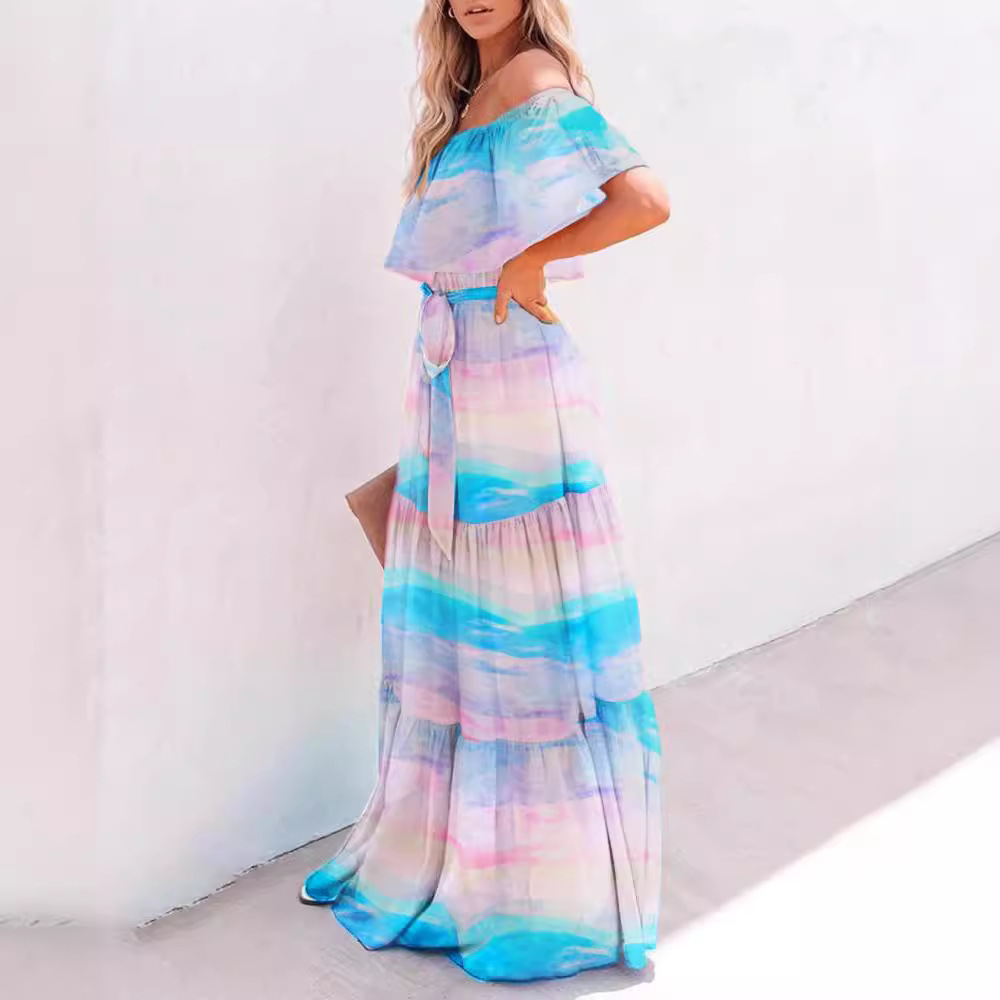 2026 여성용 크로스보더 의류 둔황 랩 체스트 프린트 - Linen Dress Wrap 리뷰 및 가격