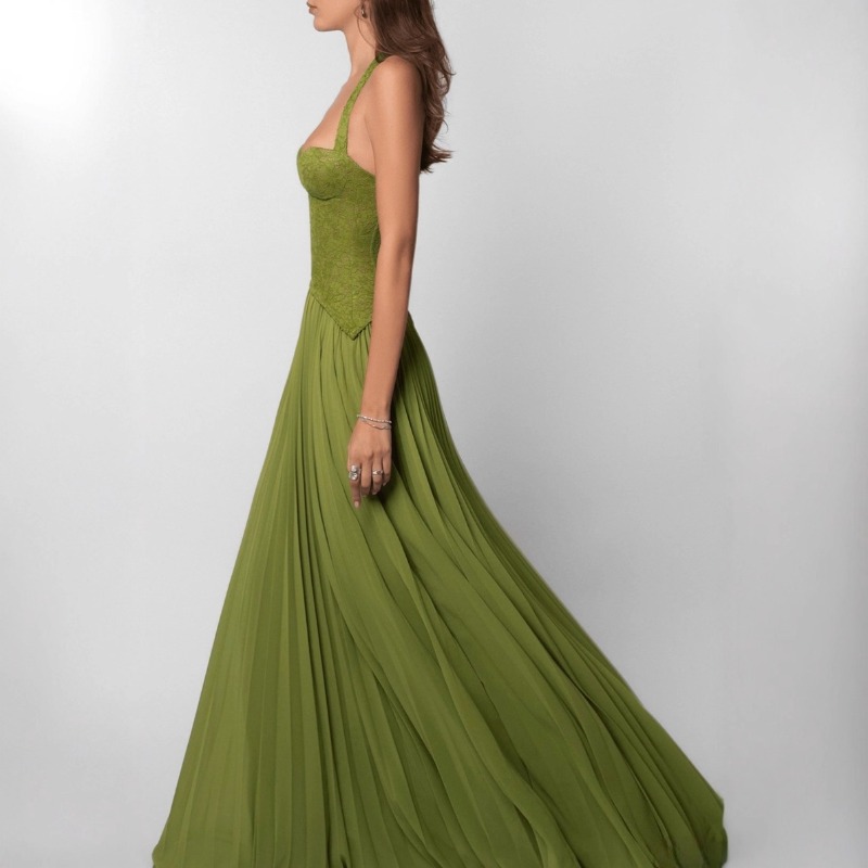섹시한 로우컷 홀터 맥시 드레스 여성용 백리스 플리츠  - Maxi Dress Halter 리뷰 및 가격