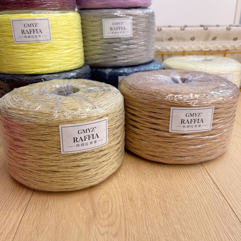 핸드 뜨게 모자 가방용 얇은 플랫 라피아 원사, 수공예 - Crochet Bag Raffia 리뷰 및 가격